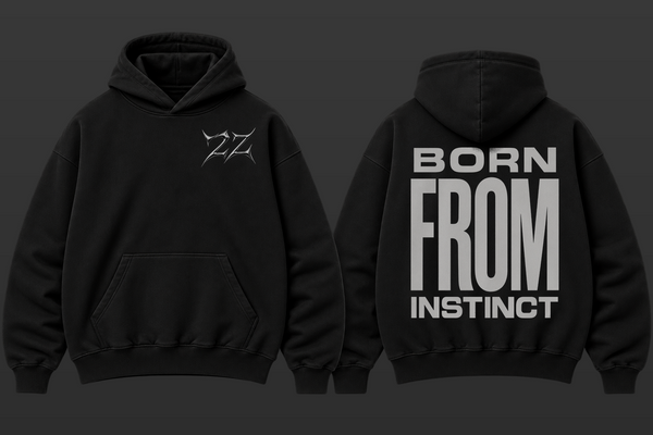 BORN FROM INSTINCT — NOIR | Hoodie Oversize