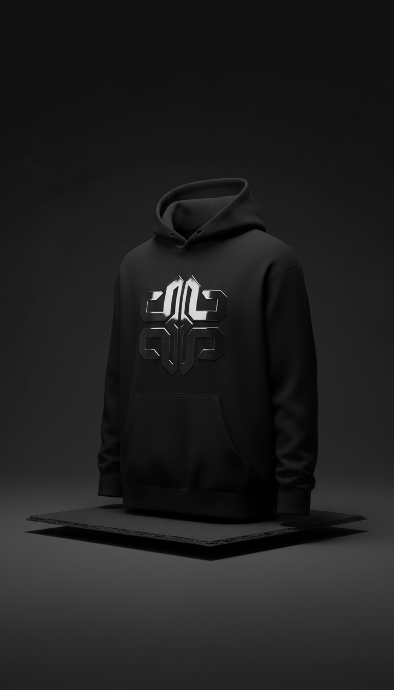 Oversized Hoodie with Chrome Logo