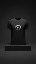 Black T-Shirt with Chrome Detailing